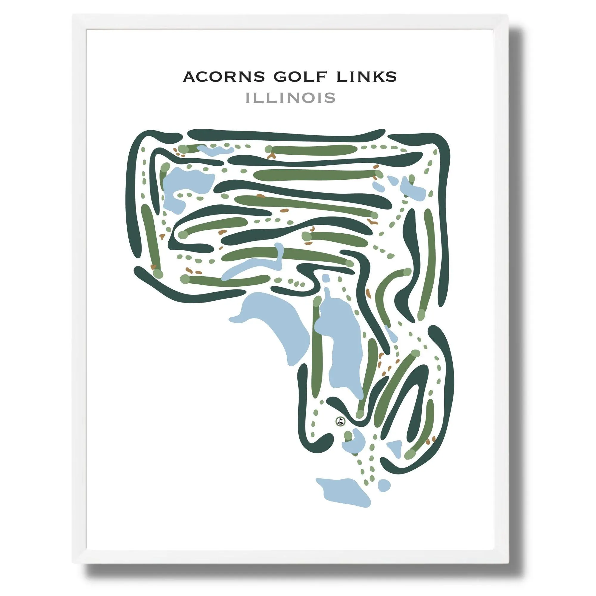 Acorns Golf Links, Illinois - Printed Golf Courses