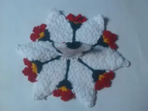 Beautiful Tulip Crochet Design Handmade Poshak Size No. 1 Or 2 Laddu Gopal Ji