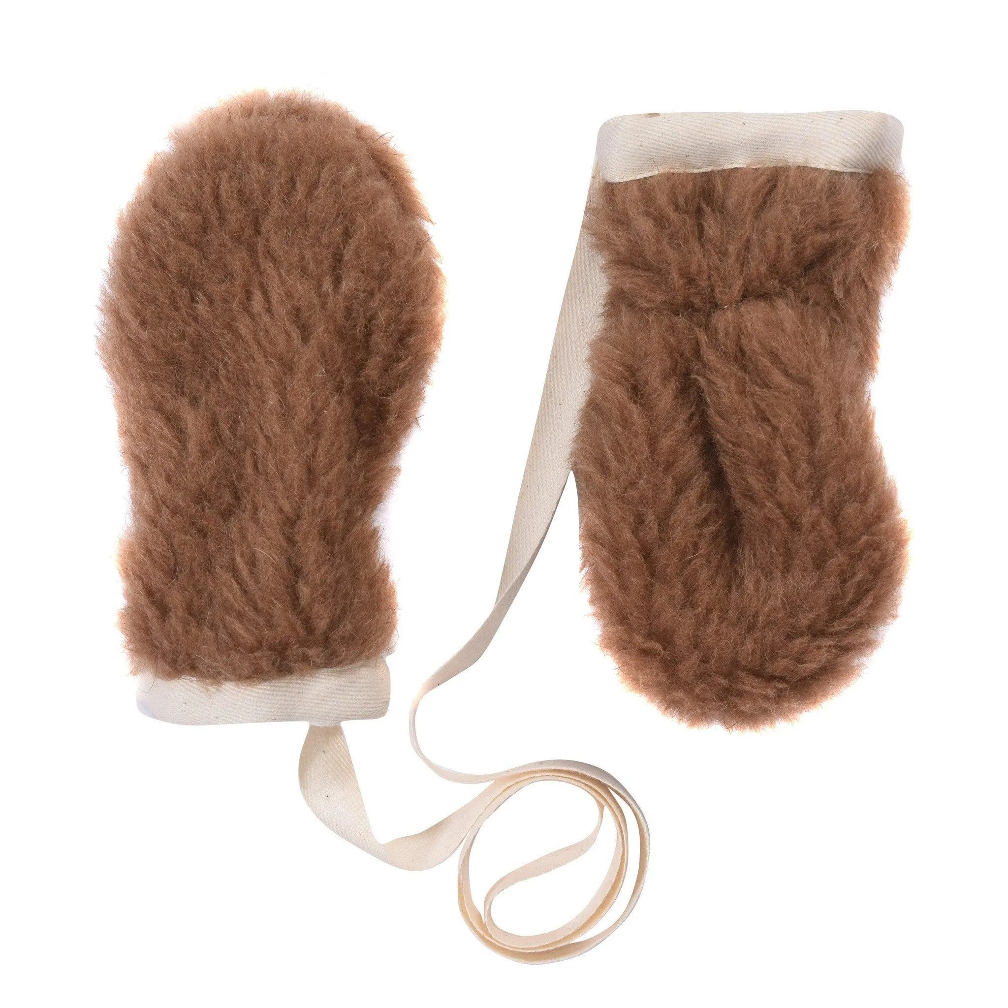 Brown Bear Woolen Baby Gloves