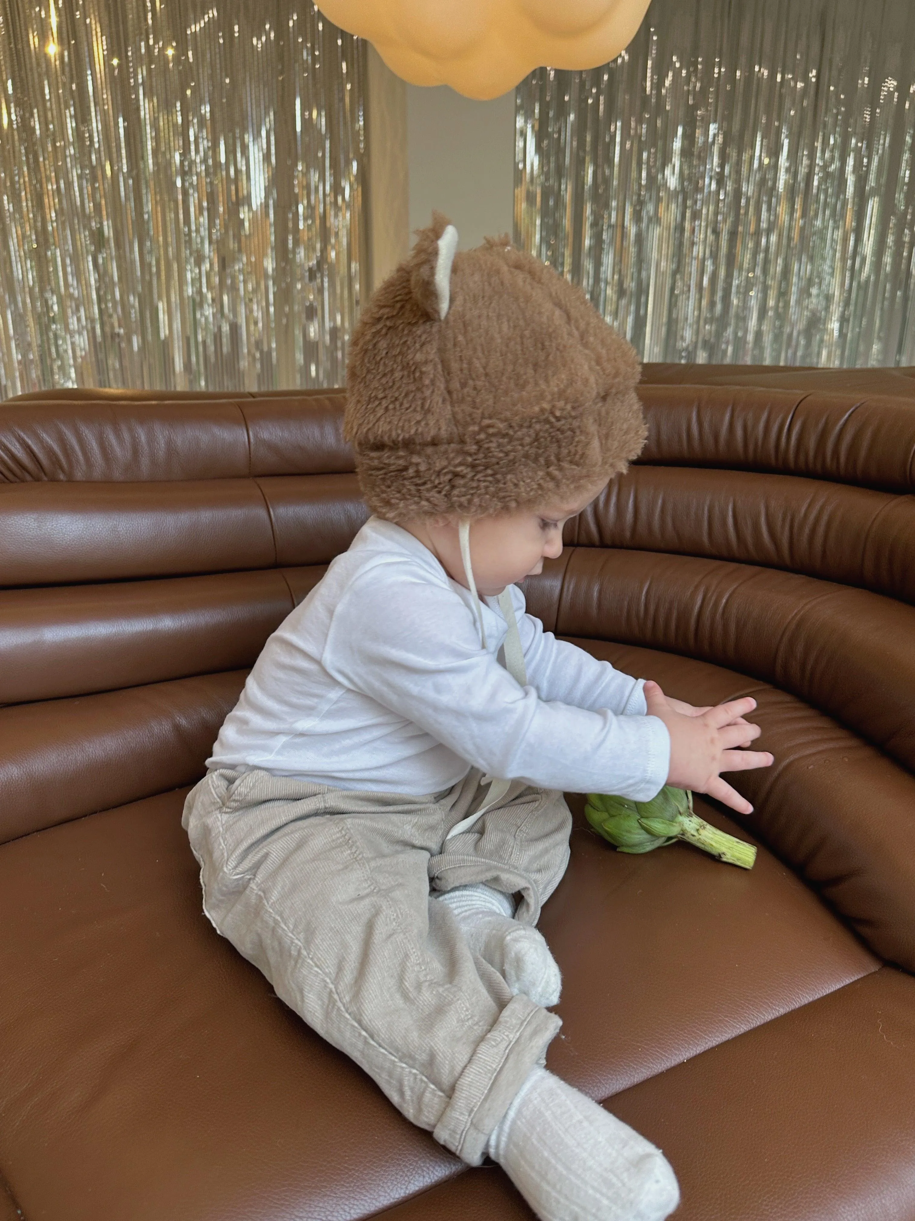 Brown Bear Woolen Baby Hat