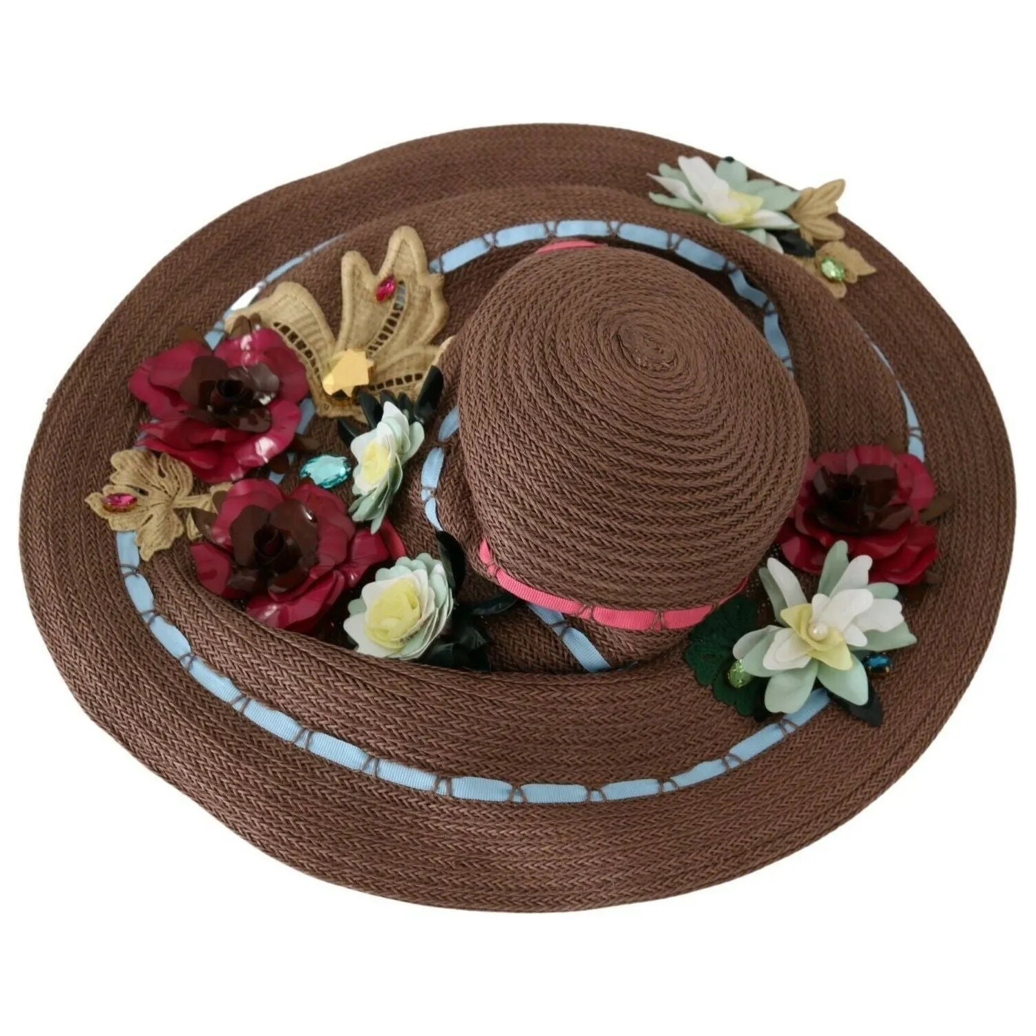 Dolce & Gabbana Elegant Floppy Floral Wide Brim Hat