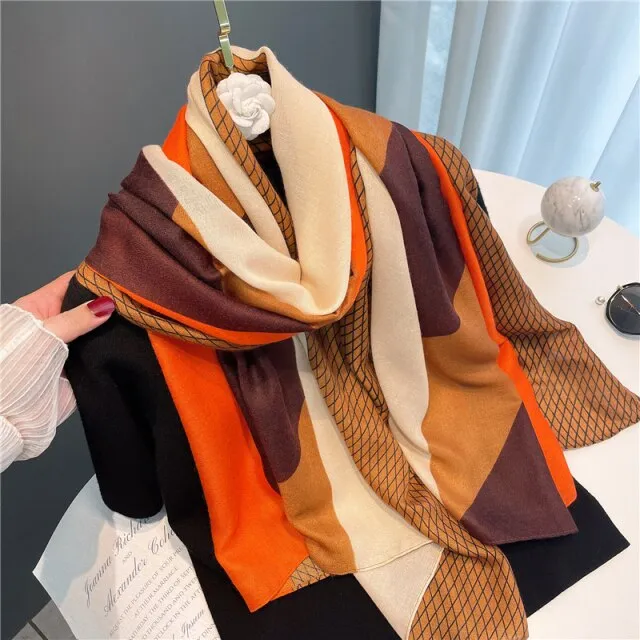 Elegant Winter Head Wrap Muslimah Pashmina Scarf