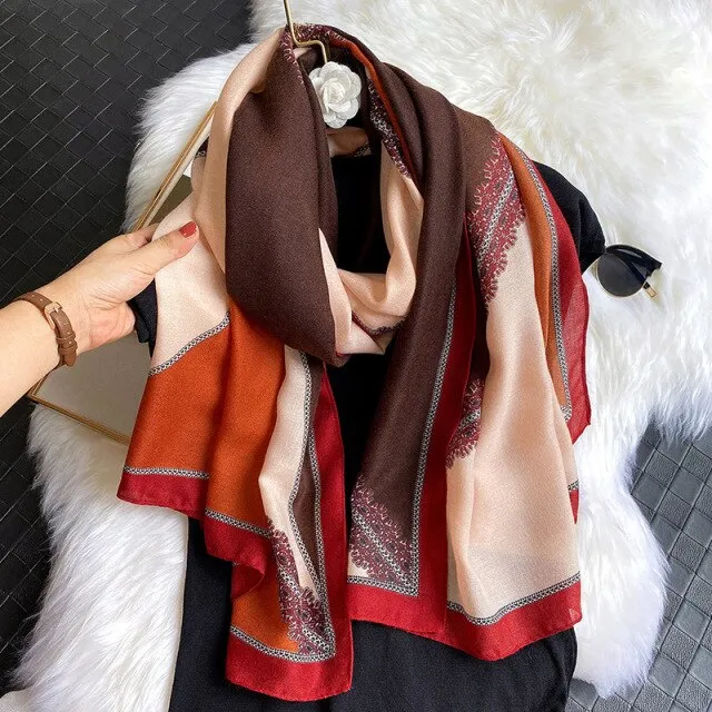 Elegant Winter Head Wrap Muslimah Pashmina Scarf