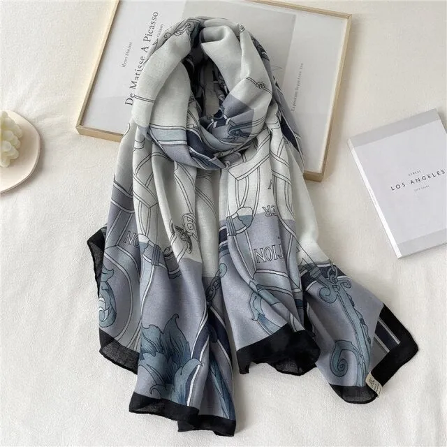 Elegant Winter Head Wrap Muslimah Pashmina Scarf