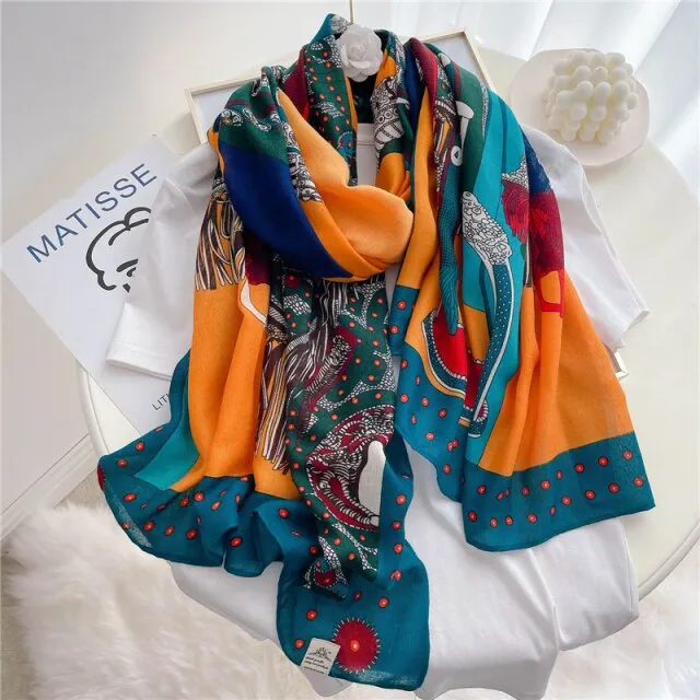 Elegant Winter Head Wrap Muslimah Pashmina Scarf