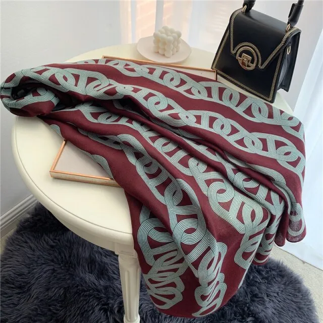 Elegant Winter Head Wrap Muslimah Pashmina Scarf