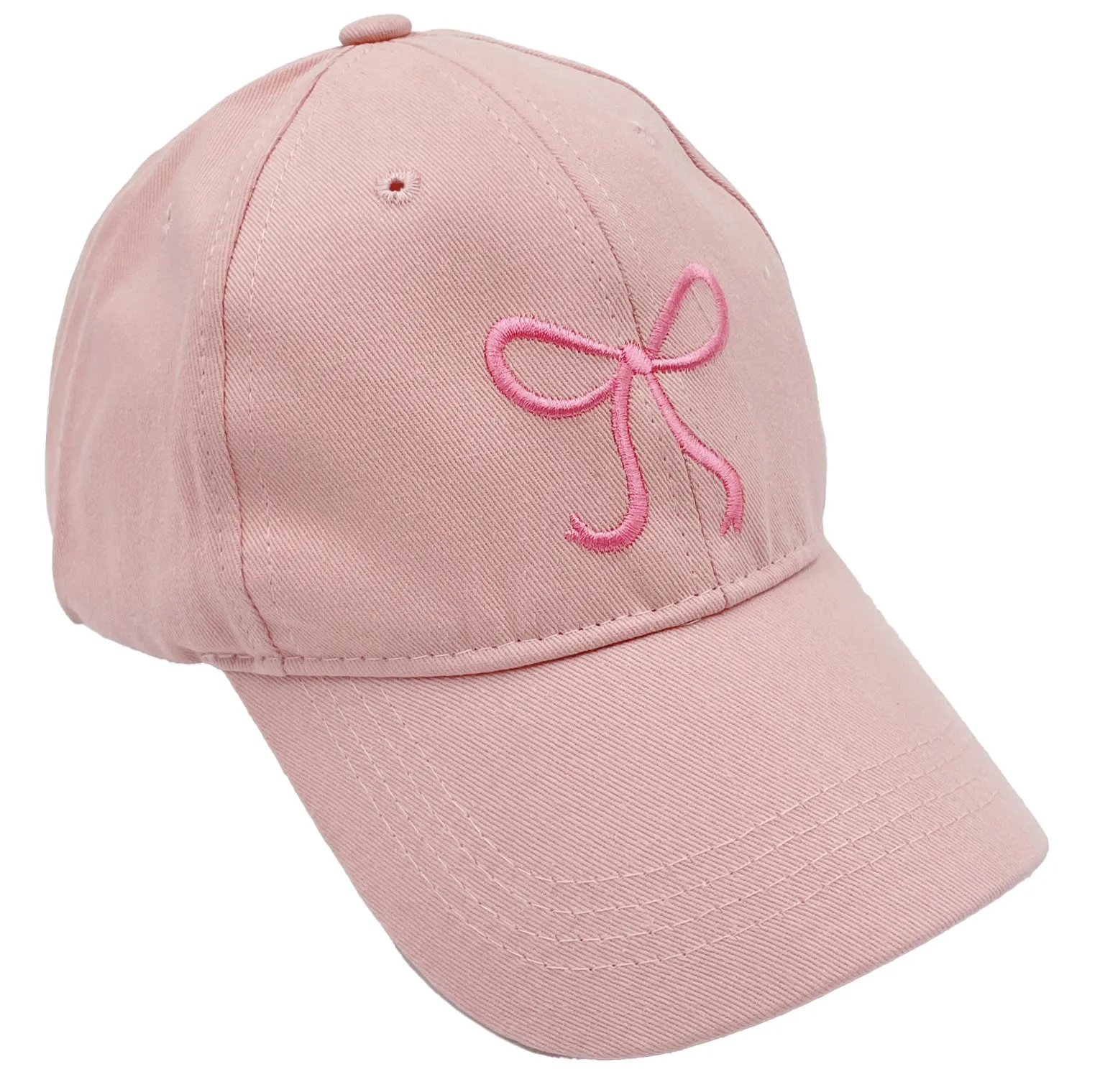 Embroidered Bow Baseball Cap