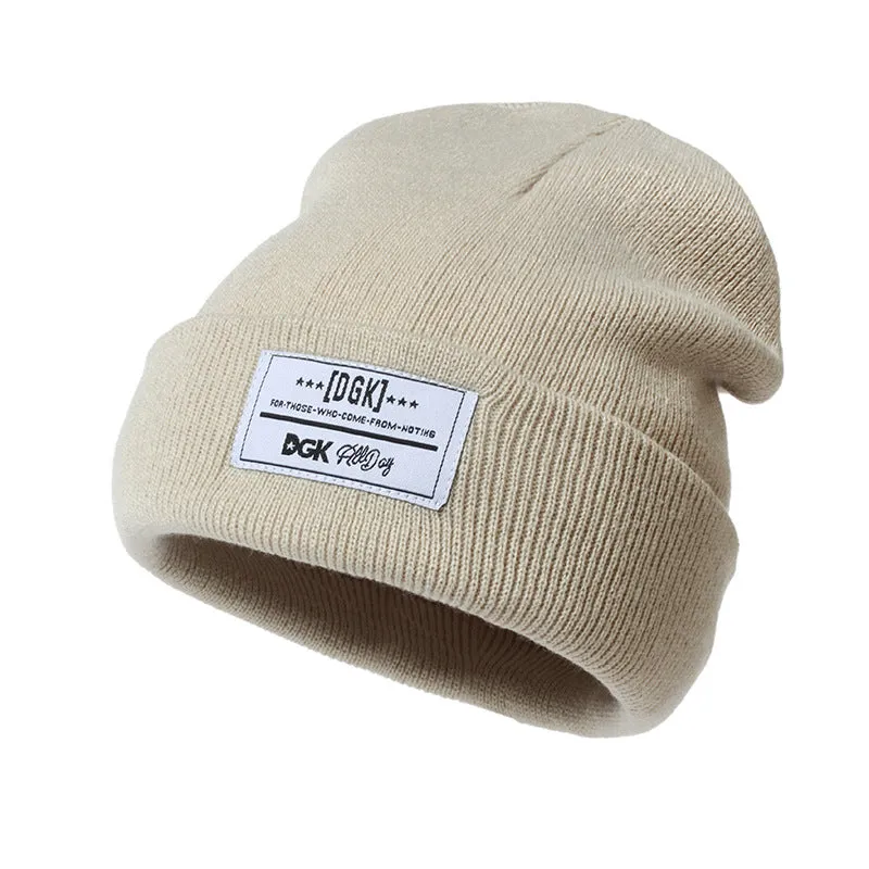 Hats Keep Warm Autumn and Winter Knitted Hat Female Letter Hip-hop Woolen Hat Brand Beanies Hats for Women and Man