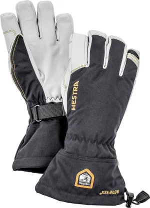 Hestra Ski Gloves Army Leather Gore-Tex Black White