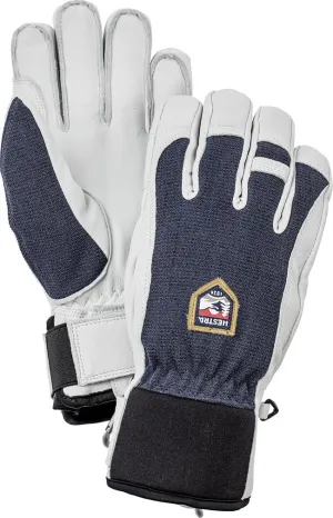 Hestra Ski Gloves Army Leather Patrol White Navy