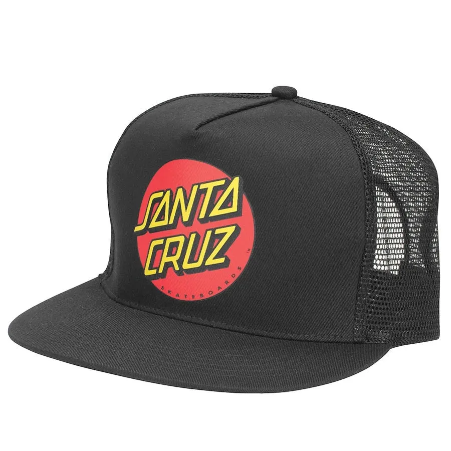 Santa Cruz Classic Dot Mesh Trucker High Profile Black