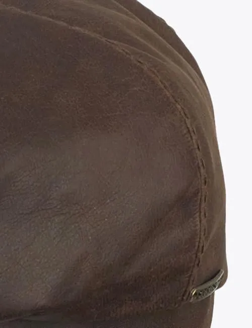 Stetson Hatteras Pigskin Newsboy Cap - Brown